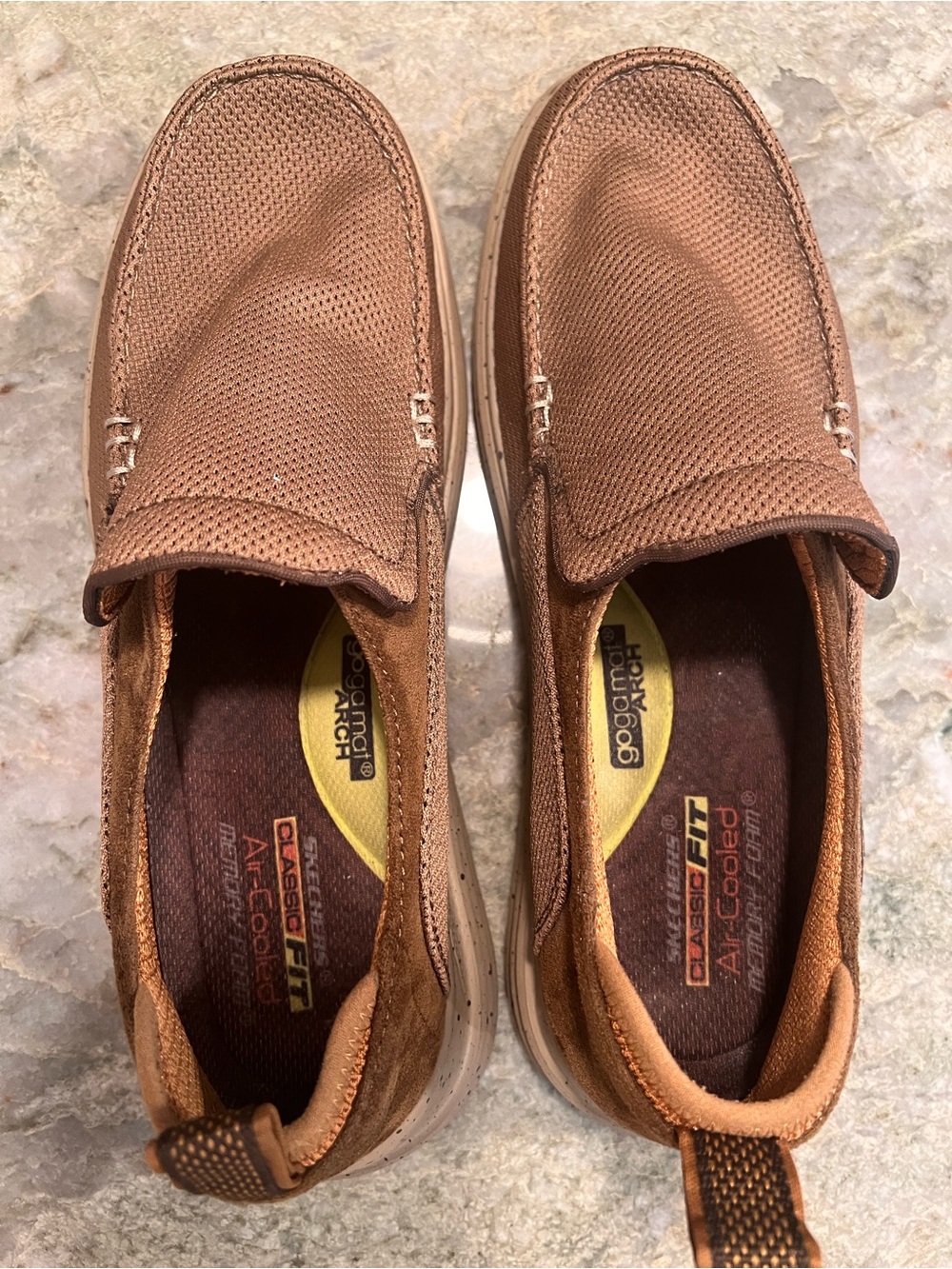 Skechers Men's Brown Casual Slip-On Loafers Size 10